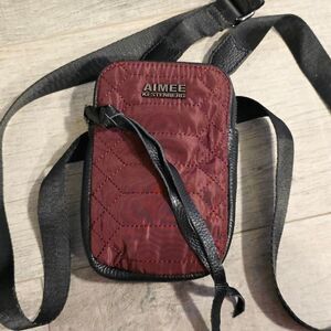 Aimee Kestenberg Just Sayin' Burgundy Quilted Crossbody Phone Bag